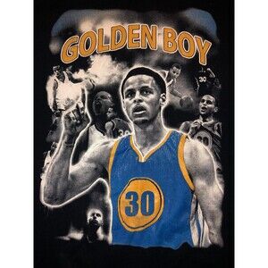 Stephen Curry GOLDEN BOY T-Shirt 3XL State Warriors #30 NBA Basketball Alstyle
